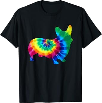 Corgi Tie Dye Vintage Hippie Dog Corgi T-Shirt