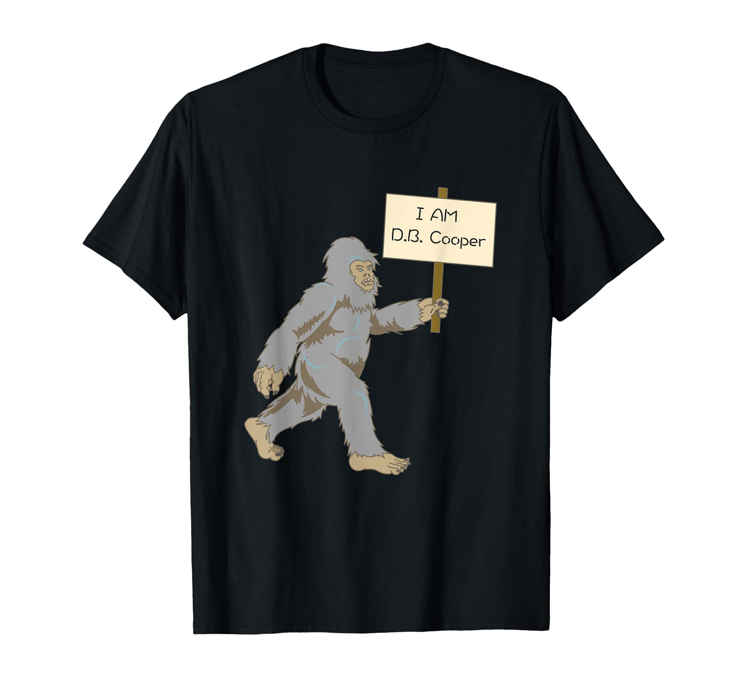 Bigfoot DB Cooper T-Shirt Funny Yeti Sasquatch Squatch Tee T-Shirt