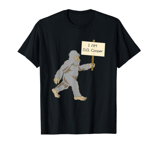 Bigfoot DB Cooper T-Shirt Funny Yeti Sasquatch Squatch Tee T-Shirt