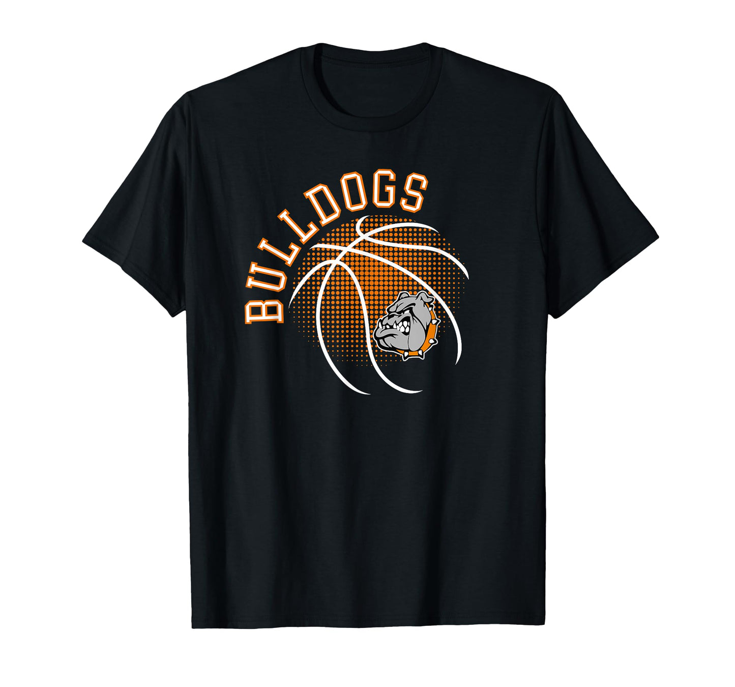 Orange Bulldogs Basketball Team Sports Basketball Mom T-Shirt