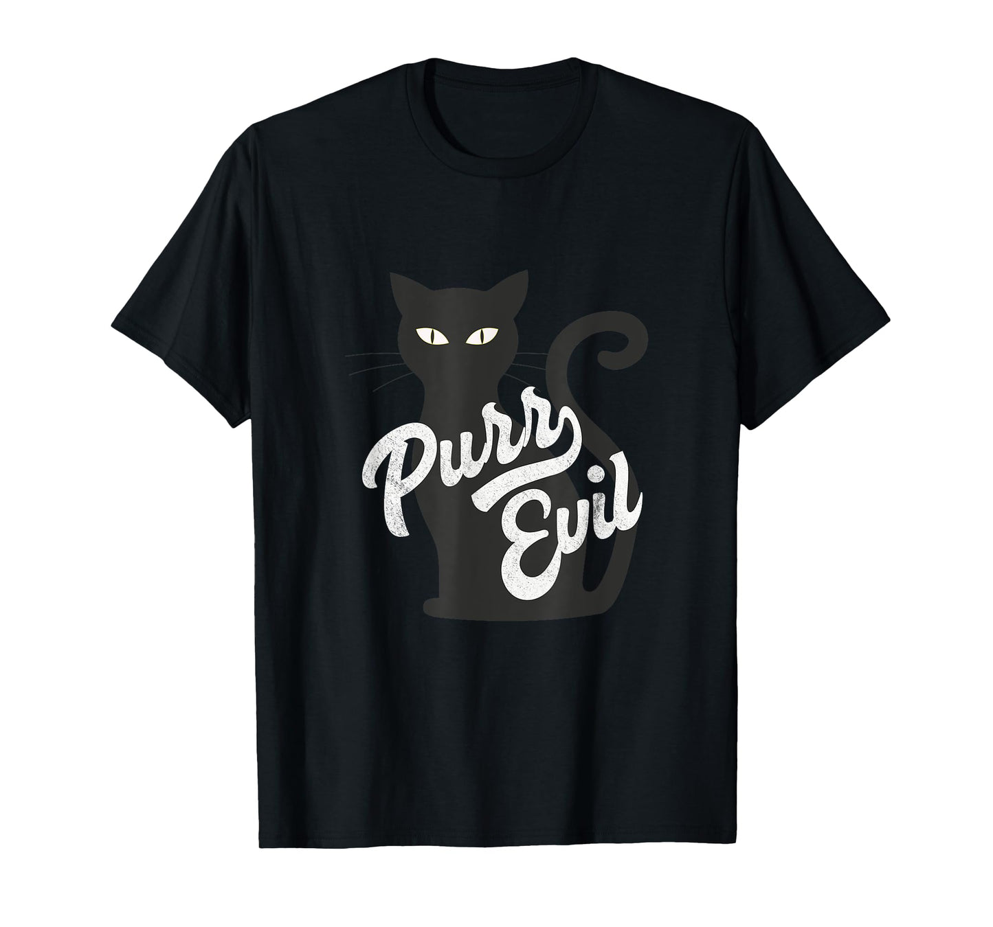 PURR Evil Cat T Shirt Halloween Cat Shirt T-Shirt for Men Women Kids