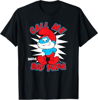 The Smurfs Call Me Big Papa Smurf Retro Cartoon T-Shirt