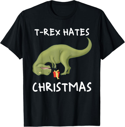 Trex Hates Christmas Men Women Xmas Dinosaur Christmas T-Shirt