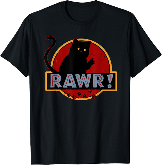 Awesome Cat Rawr T-Shirt T-Shirt for Men Women Girls Kids