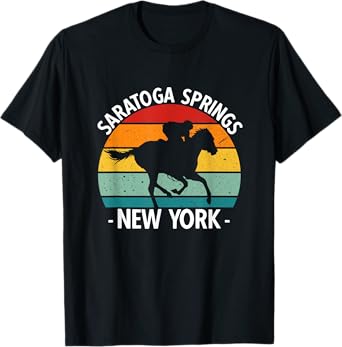 Saratoga Springs New York Toga Horse Racing T-Shirt