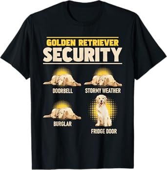 Golden Retriever Security - Dog Trainer Pet Canine Lover T-Shirt for Men Women Kids