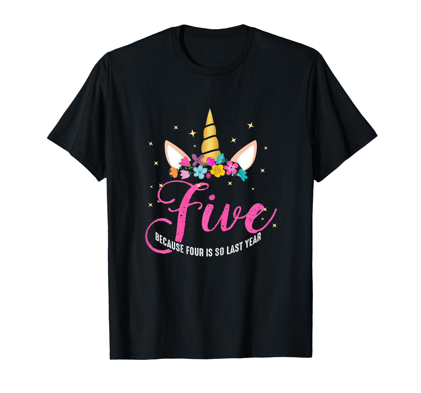 5 Years Old Birthday Girl Gifts Unicorn 5th Birthday T-Shirt