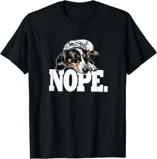 Funny Napping NOPE Piebald Dachshund Lover T-Shirt