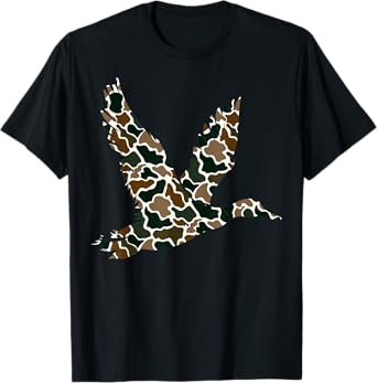 Pink Camo Duck Hunting Old School Camouflage Hunters T-Shirt