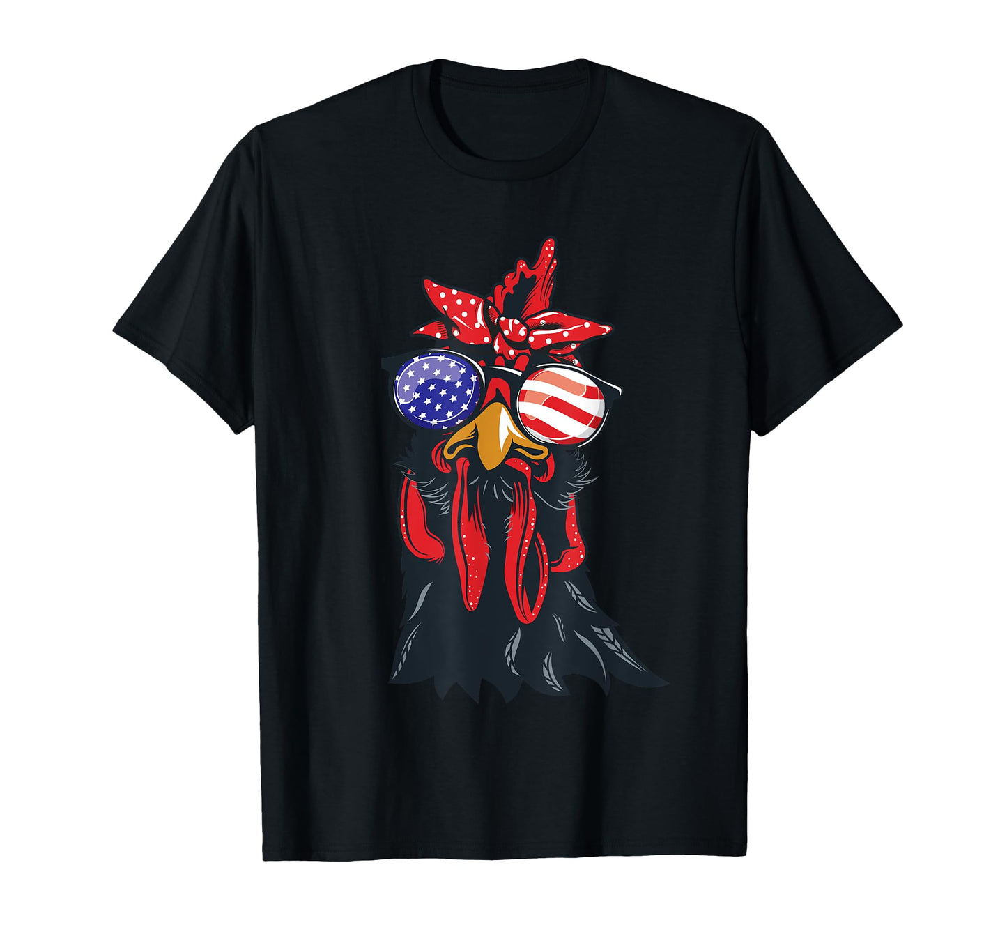 Chicken 4th of July Shirt Chicken-Lover American USA Flag T-Shirt