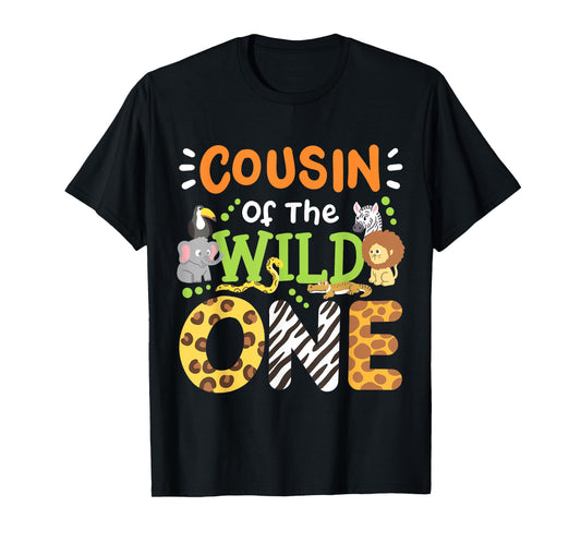 Cousin Of The Wild One Kids Boys Safari Zoo Birthday Family T-Shirt