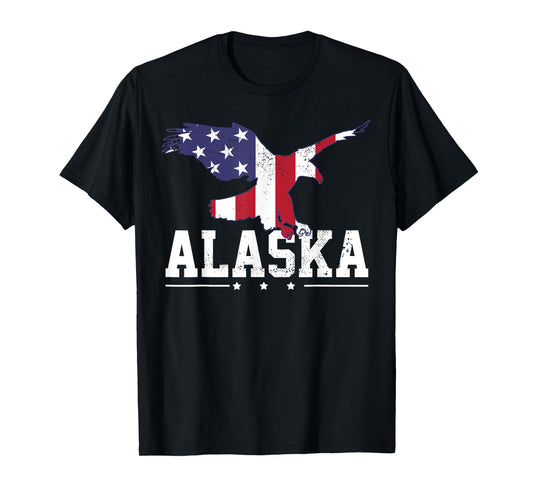 Alaska USA Flag Vintage Eagle 4th Of July American Gift T-Shirt