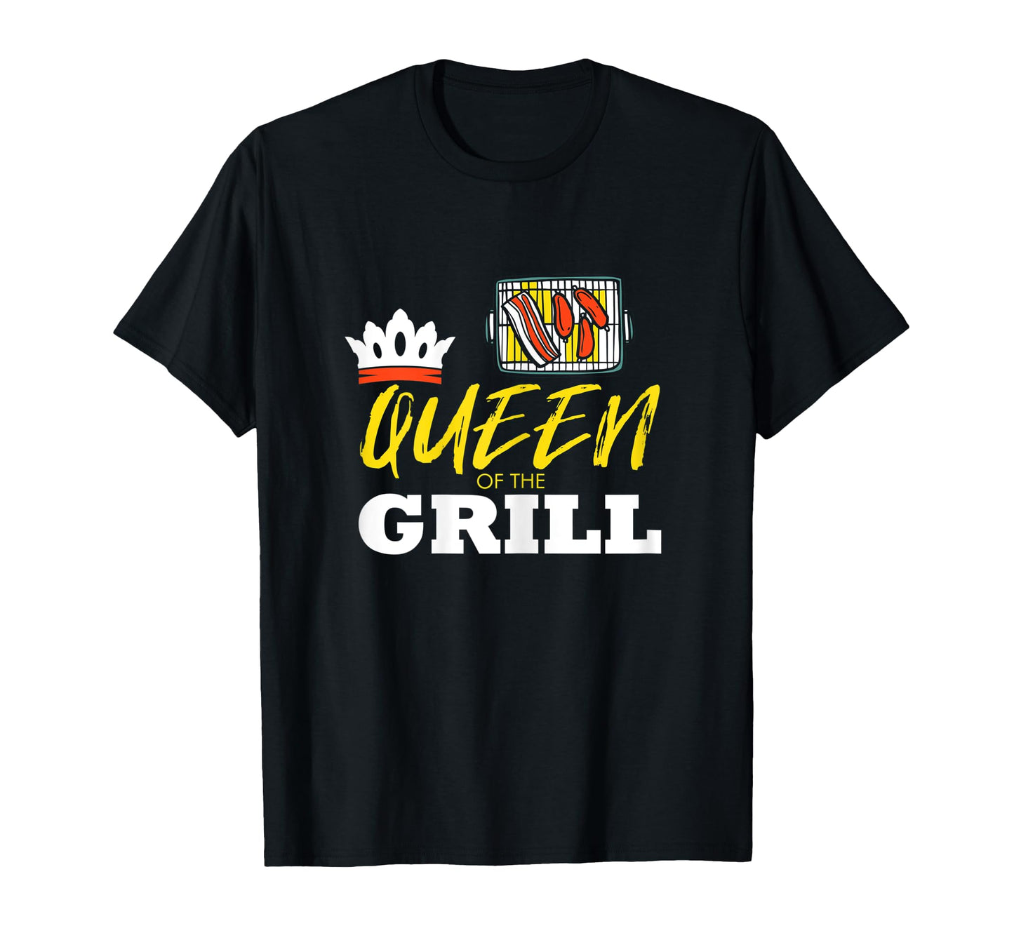 Womens Queen Of The Grill Meat Smoker BBQ Grilling Pitmaster Womens T-Shirt