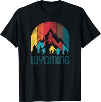 Retro Wyoming T Shirt for Men Women and Kids T-Shirt