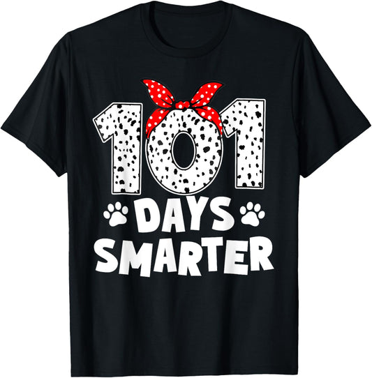 Dog Happy 101 Days School 100 Days Smarter Teacher Student T-Shirt