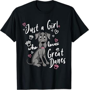 Funny Great Dane Dog Owner Pet Lover Puppy Women Kids Gift T-Shirt