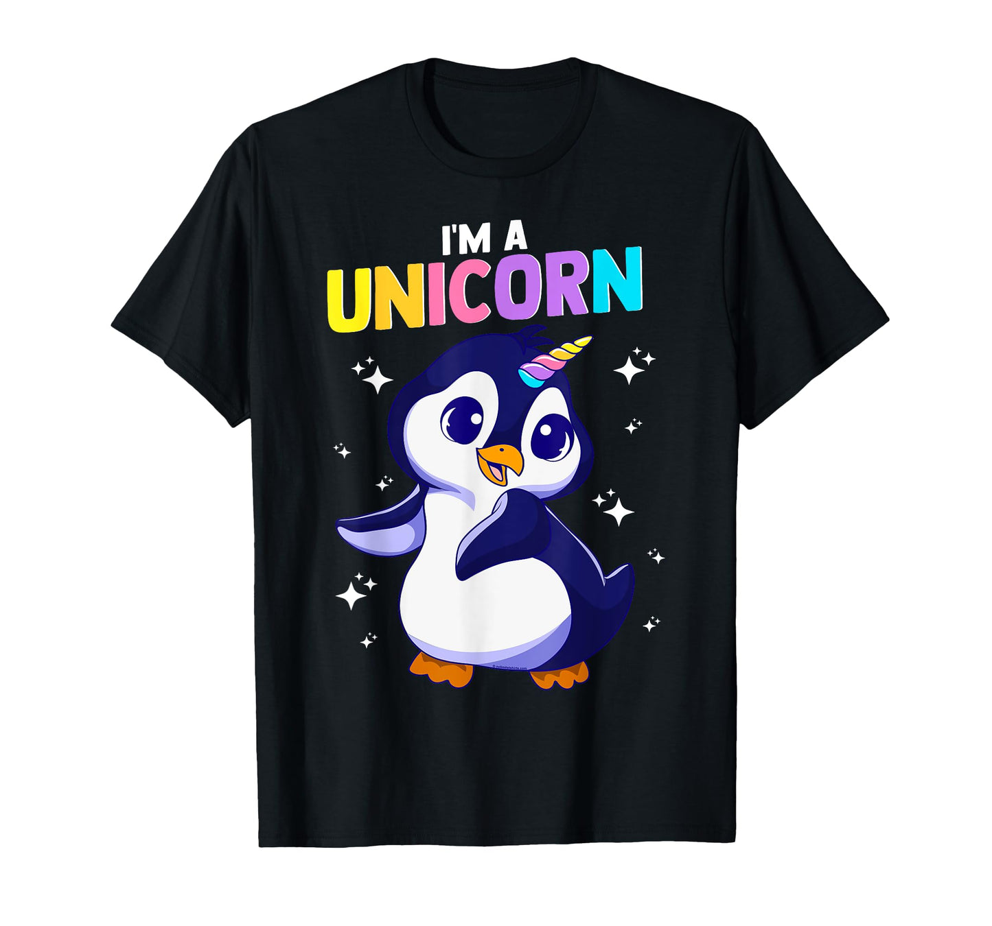 I'm a Unicorn Happy Penguin with Unicorn Horn Funny Kawaii T-Shirt