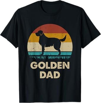 Golden Retriever Dad Gift For Men Golden Dog Vintage T-Shirt