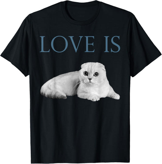 Love Is Scottish Fold Cat T-Shirt