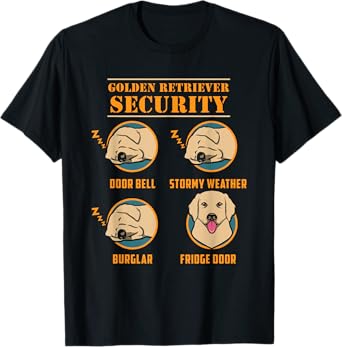 Golden Retriever Shirt Golden Retriever Security Funny Dog T-Shirt for Men Women Girls Kids