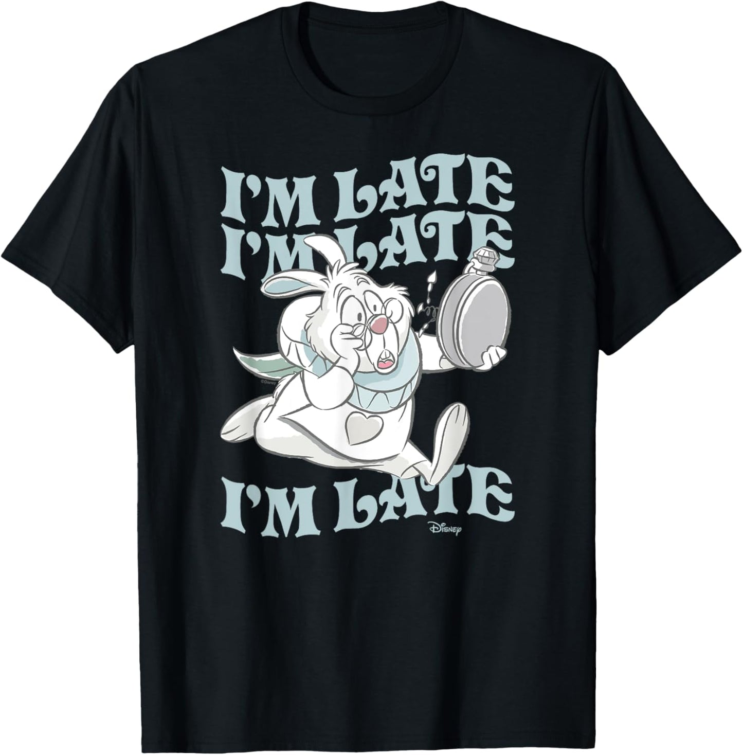 Alice In Wonderland - I'm Late White Rabbit T-Shirt