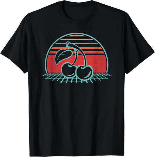 Cherry Retro Cherries Vintage 80s Style Gift T-Shirt