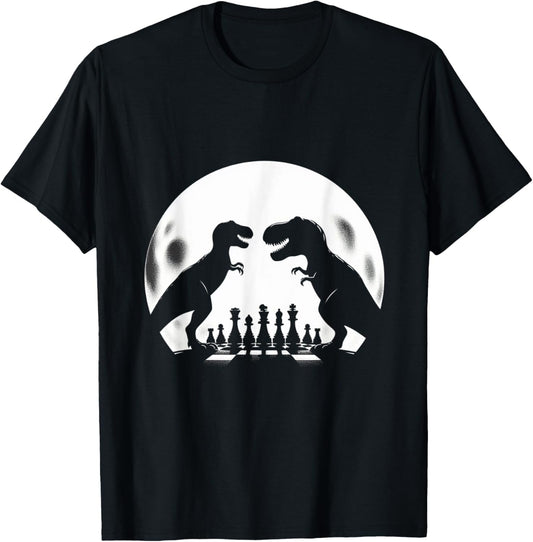 Funny Dinosaur T-Rex Chess Player Board Game - Chess T-Shirt