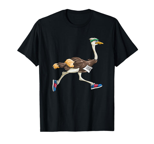 Ostrich Bird Running Marathon T Shirt Gift Women Men Kids T-Shirt