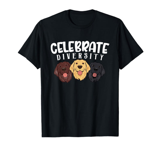 Celebrate Diversity Dog Funny Labrador Retriever Lover Gifts T-Shirt for Men Women Kids