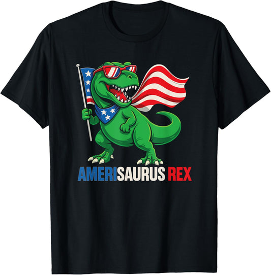 Amerisaurus Rex Funny 4th of July Dinosaur USA T-Shirt