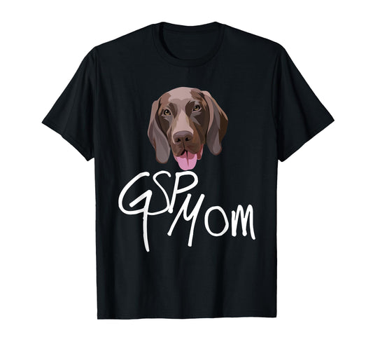 GSP Mom Dog with tongue funny illustration for bird dogs T-Shirt