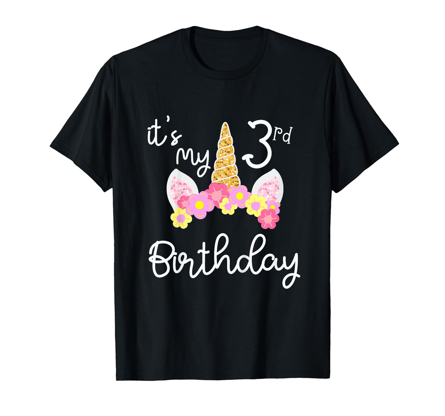 It's My 3 rd Birthday Three Year's Old Unicorn T-Shirt