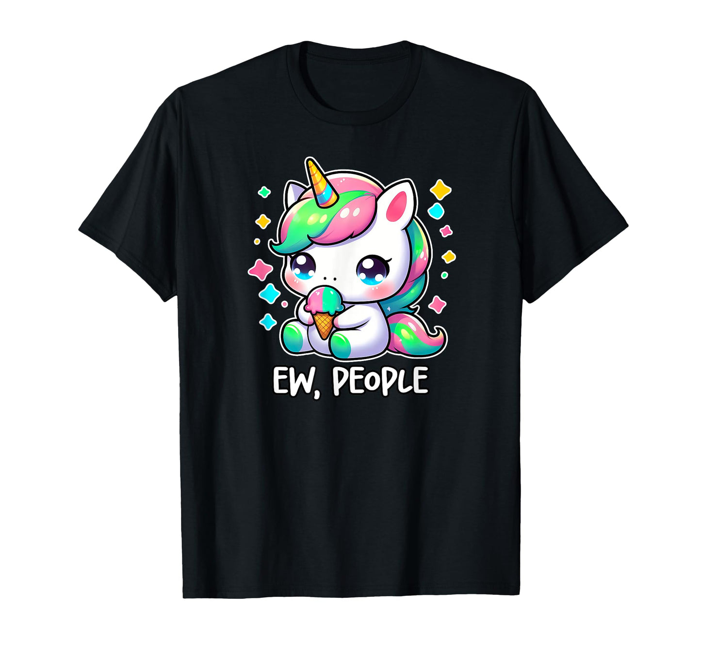 EW, PEOPLE Angry Unicorn Introvert Who Hate People Gifts T-Shirt