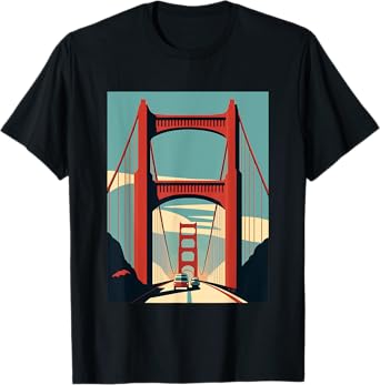 Golden Gate Bridge - San Francisco - Retro Design - Classic T-Shirt