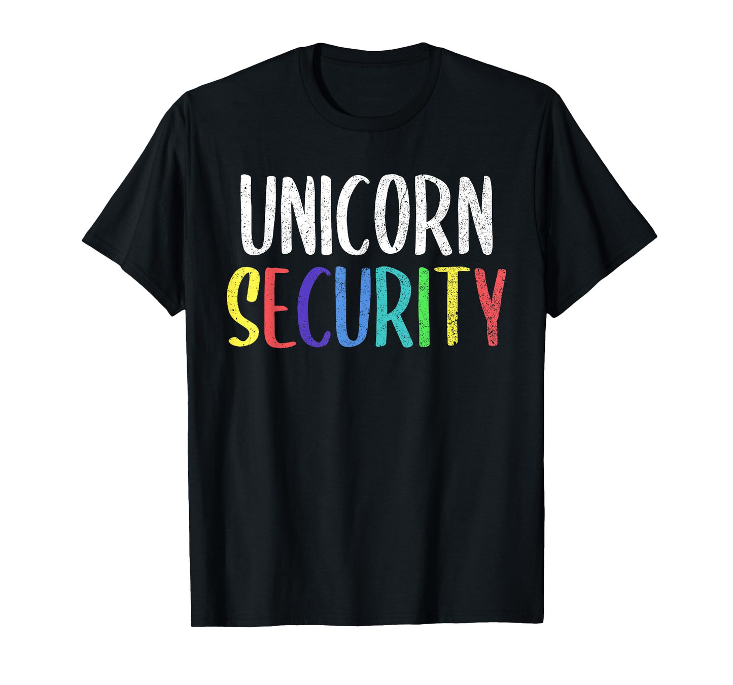 Halloween Dad Mom Daughter Adult Costume, Unicorn Security T-Shirt