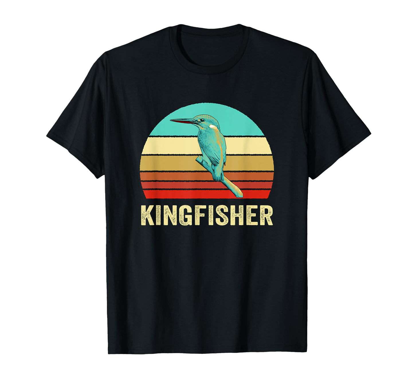Vintage Retro Style Sunset Kingfisher T-Shirt