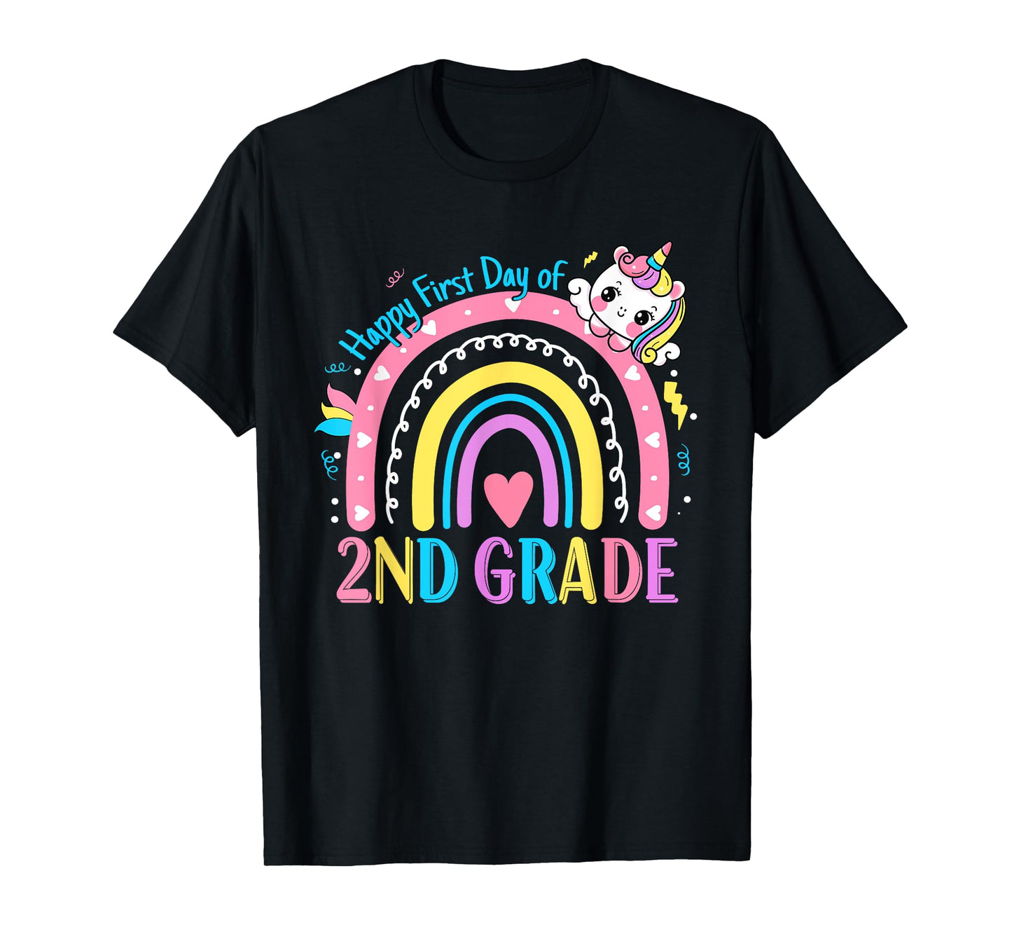 Second Grade First Day to School 2nd Grade Unicorn Girl Kids T-Shirt