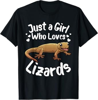 Funny Lizard Designs For Girls Kids Reptile Herpetologists T-Shirt