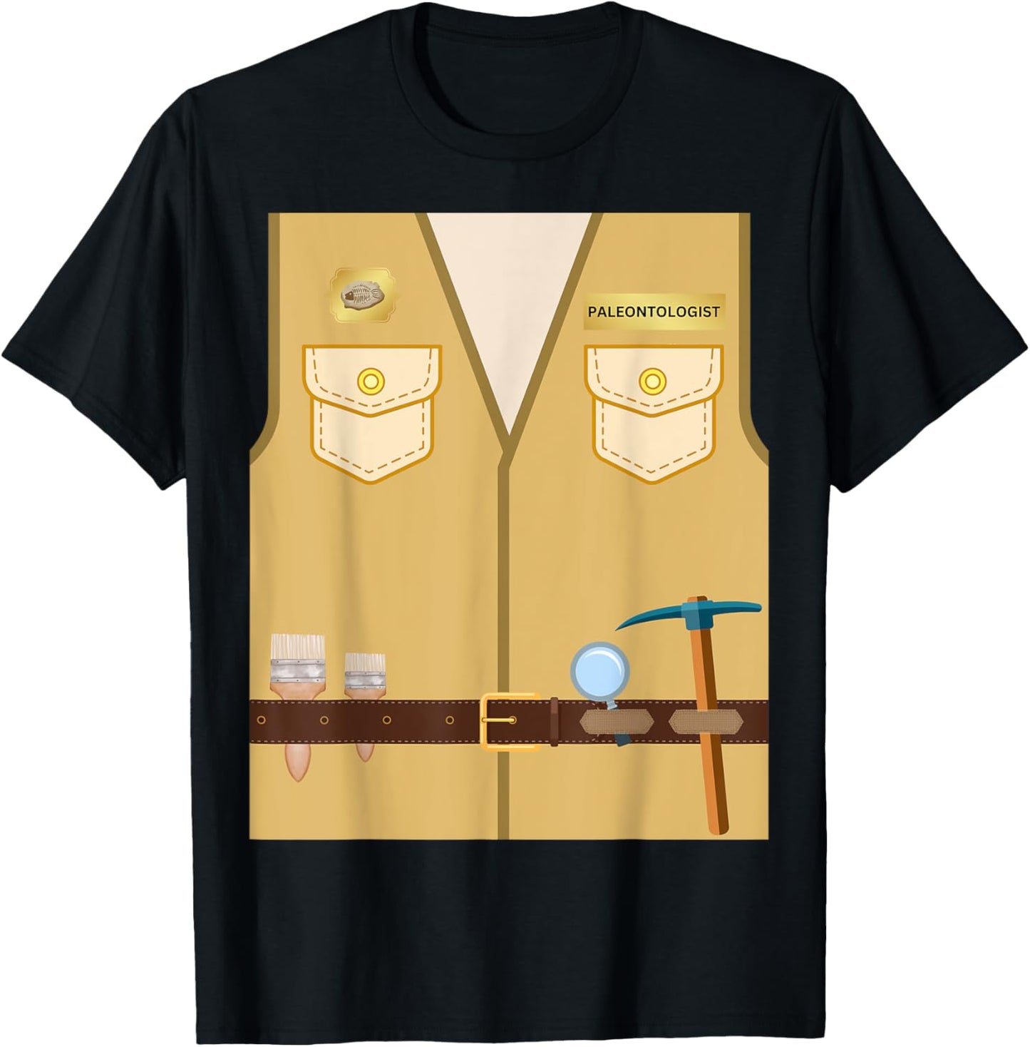 Adult Kids Halloween Paleontologist Dinosaur Hunter Costume T-Shirt
