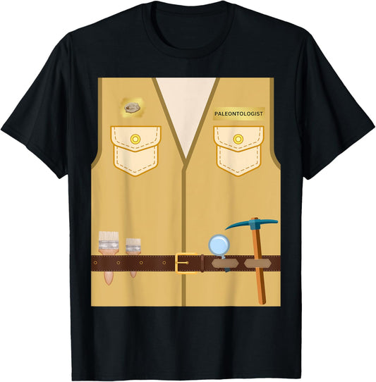 Adult Kids Halloween Paleontologist Dinosaur Hunter Costume T-Shirt