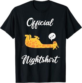 Giraffe Pet Sleepshirt Nightwear Nightshirt Sleep Pajama T-Shirt