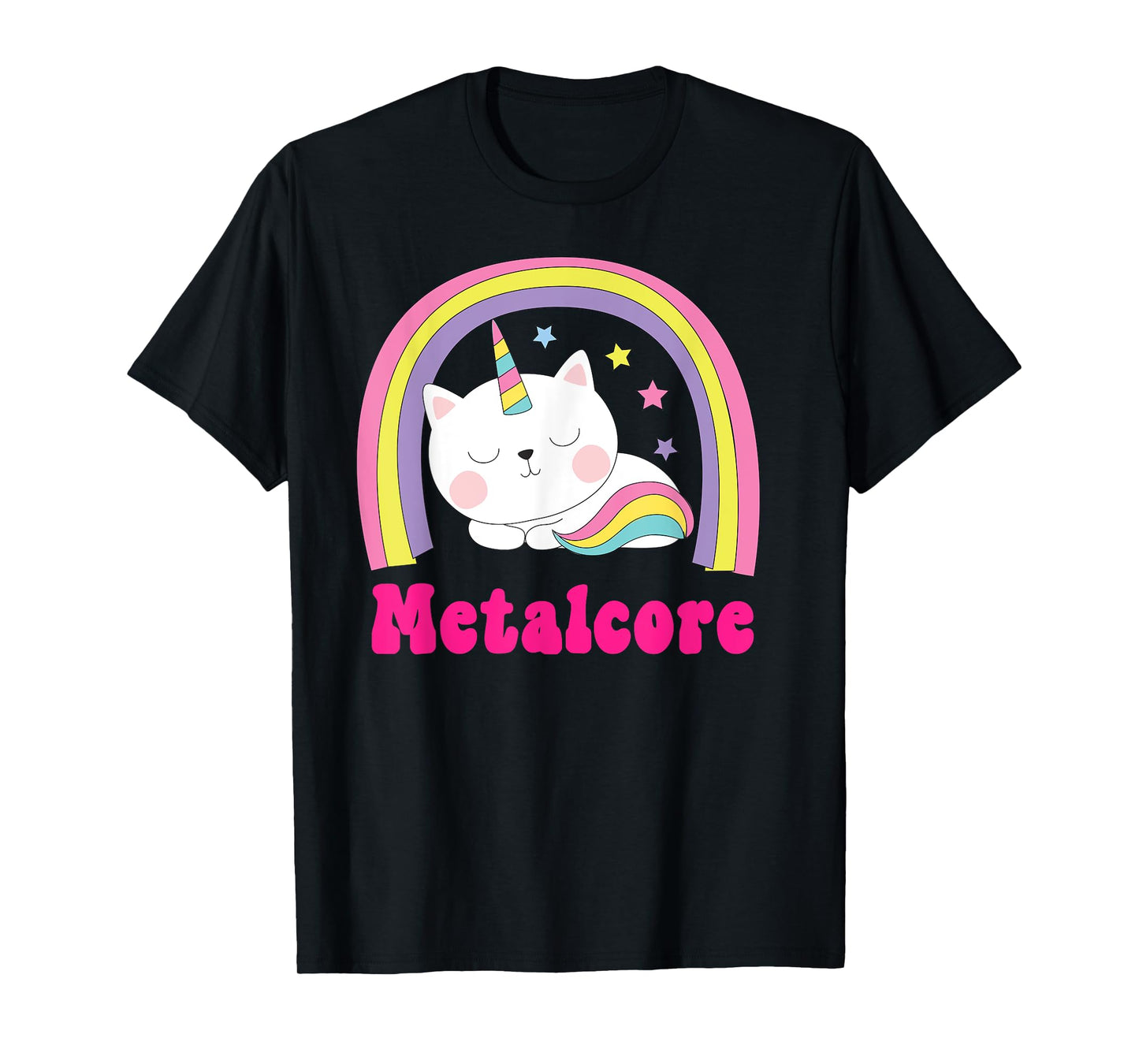 Metalcore Shirts | Sarcastic Retro Funny Unicorn Metalhead T-Shirt