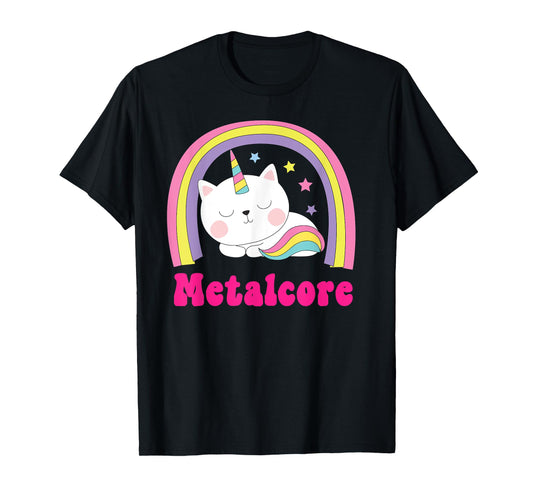 Metalcore Shirts | Sarcastic Retro Funny Unicorn Metalhead T-Shirt