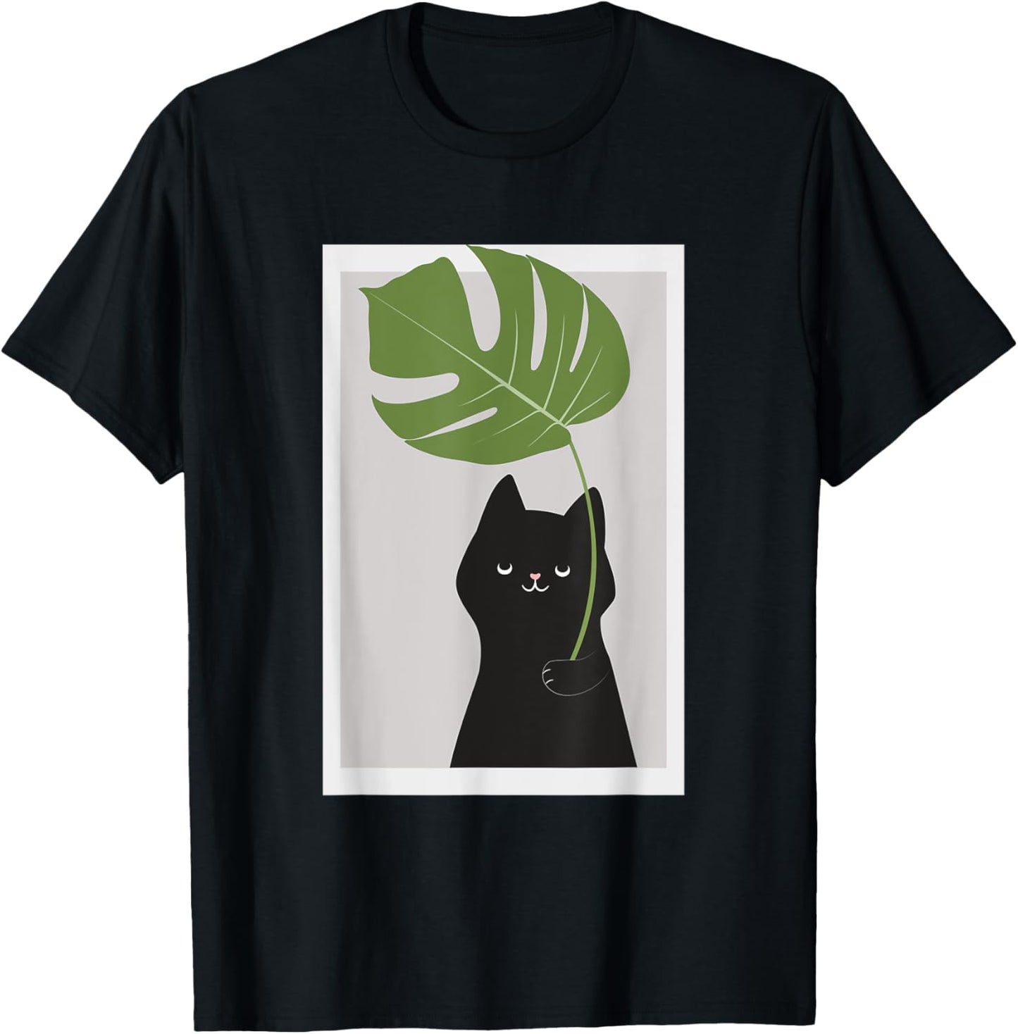 leaves Cat and Plant T-Shirt