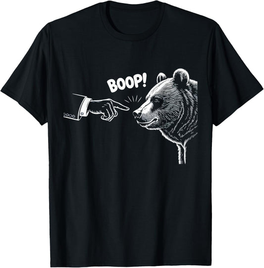 Bear Boop Funny Bear Nose Retro Outdoors Humor bear T-Shirt