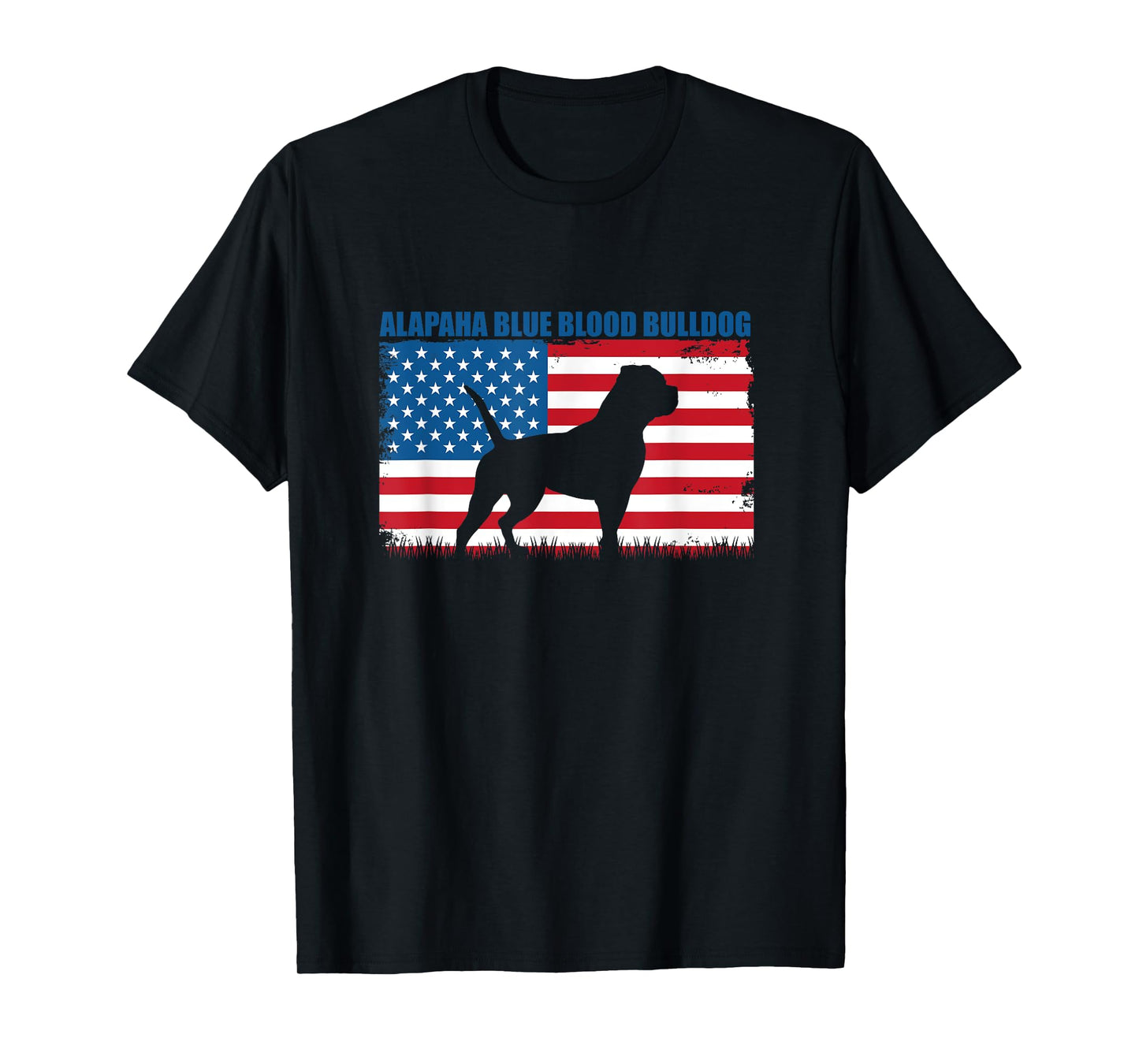 American Flag Alapaha Blue Blood Bulldog T-Shirt
