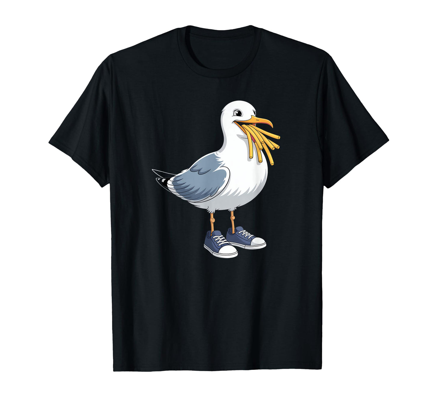 Seagull With Fries And Sneakers Fun T-Shirt