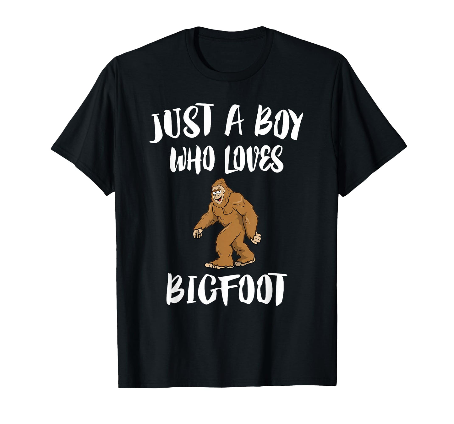 Just A Boy Who Loves Bigfoot Animal Gift T-Shirt