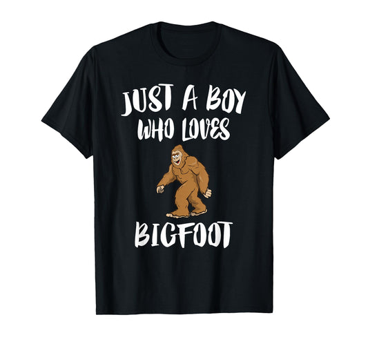 Just A Boy Who Loves Bigfoot Animal Gift T-Shirt