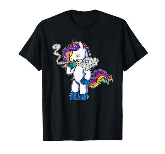 Marijuana Unicorn T-Shirt Weed Pot Head Stoner Gifts Women T-Shirt